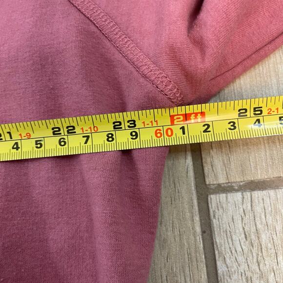 Eddie Bauer XL Full Zip Hoodie Women's Pink Cotton Blend Lightweight Sweatshirt - Picture 5 of 7